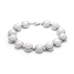 AG8-101 Колье с жемчугом. Серебро 925.