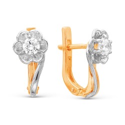 AG2-8880 Серьги с бриллиантами. Золото 585.