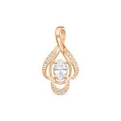 AG3-10087 Подвеска с фианитами. Золото 585.