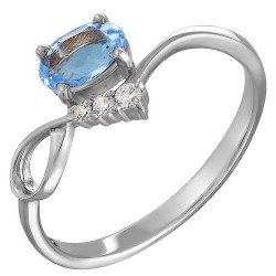 AG1-8616 Кольцо с фианитами. Серебро 925.