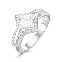 AG1-9726 Кольцо с фианитами. Серебро 925.