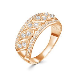 AG1-10051 Кольцо с фианитами. Золото 585.
