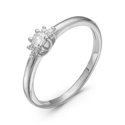 AG1-8855 Кольцо с фианитами. Серебро 925.