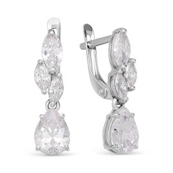 AG2-9795 Серьги с фианитами. Серебро 925.