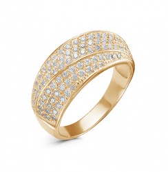 AG1-10077 Кольцо с фианитами. Золото 585.
