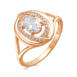 AG1-9727 Кольцо с фианитами. Золото 585.