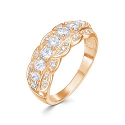 AG1-10052 Кольцо с фианитами. Золото 585.