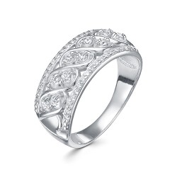 AG1-10051 Кольцо с фианитами. Серебро 925.