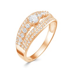 AG1-10058 Кольцо с фианитами. Золото 585.