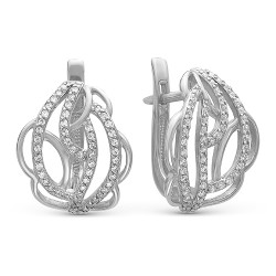 AG2-8971 Серьги с фианитами. Серебро 925.