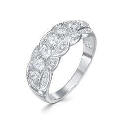 AG1-10052 Кольцо с фианитами. Серебро 925.