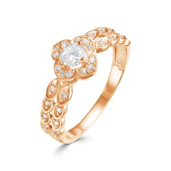 AG1-10048 Кольцо с фианитами. Золото 585.