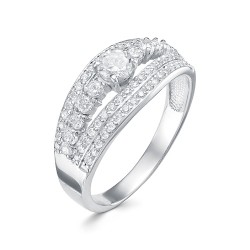 AG1-10058 Кольцо с фианитами. Серебро 925.
