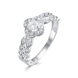 AG1-10048 Кольцо с фианитами. Серебро 925.