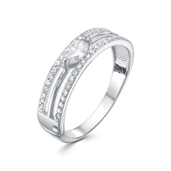 AG1-10030 Кольцо с фианитами. Серебро 925.