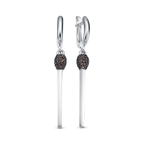 AG2-10203 Серьги с фианитами. Серебро 925. 