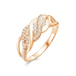 AG1-10082 Кольцо с фианитами. Золото 585.