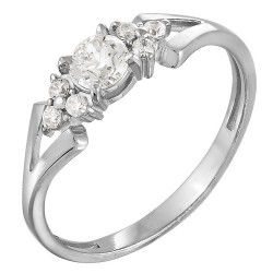 AG1-8671 Кольцо с фианитами. Серебро 925.