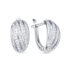 AG2-9909 Серьги с фианитами. Серебро 925.