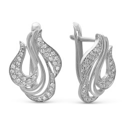 AG2-8879 Серьги с фианитами. Серебро 925.