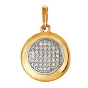 AG3-8507 Подвеска с фианитами. Золото 585.