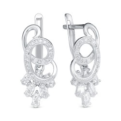 AG2-9794 Серьги с фианитами. Серебро 925.