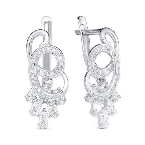 AG2-9794 Серьги с фианитами. Серебро 925. 