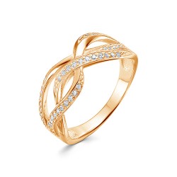 AG1-10201 Кольцо с фианитами. Золото 585.