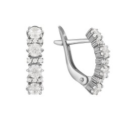 AG2-8660 Серьги с фианитами. Серебро 925.