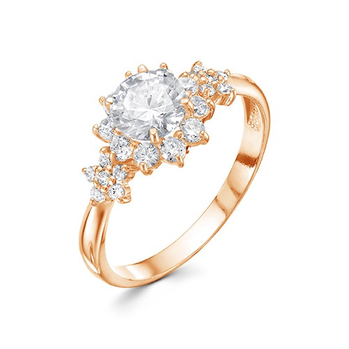 AG1-10003 Кольцо с фианитами. Золото 585. 