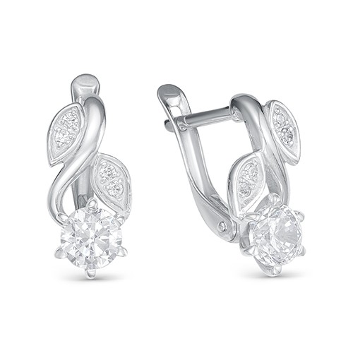 AG2-9733 Серьги с фианитами. Серебро 925. 