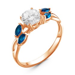 AG1-9494 Кольцо с фианитами. Золото 585.