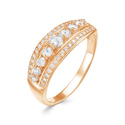 AG1-10053 Кольцо с фианитами. Золото 585.