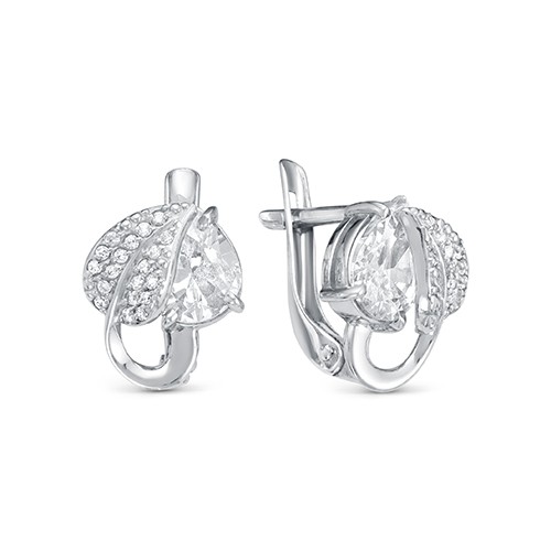 AG2-9939 Серьги с фианитами. Серебро 925. 