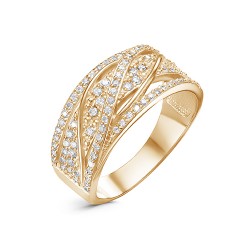 AG1-10061 Кольцо с фианитами. Золото 585.
