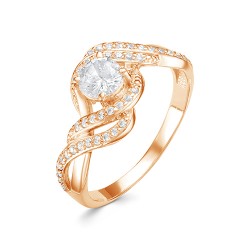 AG1-10055 Кольцо с фианитами. Золото 585.