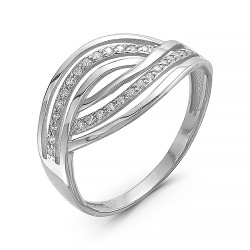 AG1-8978 Кольцо с фианитами. Серебро 925.