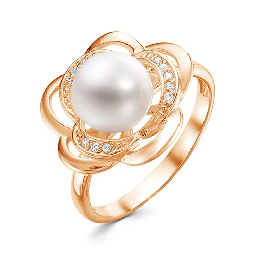 AG1-9872 Кольцо с жемчугом. Золото 585. 