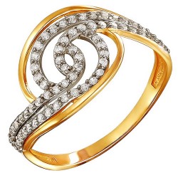 AG1-8738 Кольцо с фианитами. Золото 585.