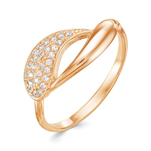 AG1-9752 Кольцо с фианитами. Золото 585. 