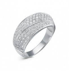 AG1-10077 Кольцо с фианитами. Серебро 925.