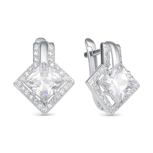 AG2-9726 Серьги с фианитами. Серебро 925. 