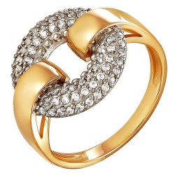 AG1-8739 Кольцо с фианитами. Золото 585.