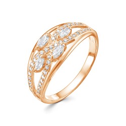 AG1-10033 Кольцо с фианитами. Золото 585.