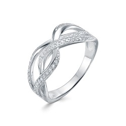 AG1-10201 Кольцо с фианитами. Серебро 925.