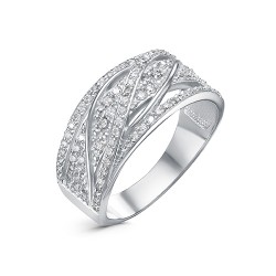 AG1-10061 Кольцо с фианитами. Серебро 925.
