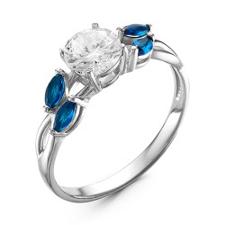 AG1-9494 Кольцо с фианитами. Серебро 925.