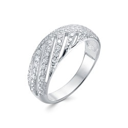 AG1-10197 Кольцо с фианитами. Серебро 925.