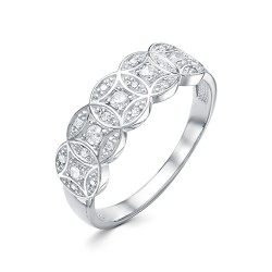 AG1-10023 Кольцо с фианитами. Серебро 925.
