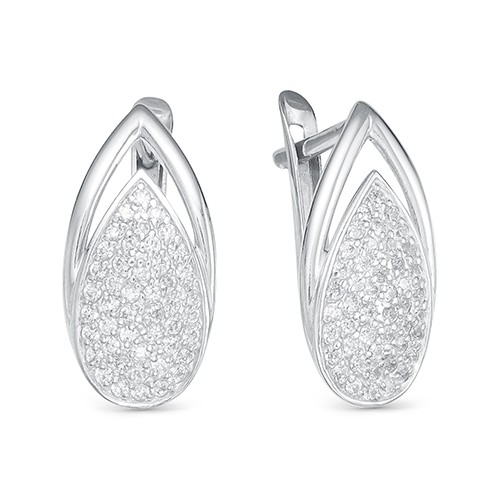 AG2-9748 Серьги с фианитами. Серебро 925. 